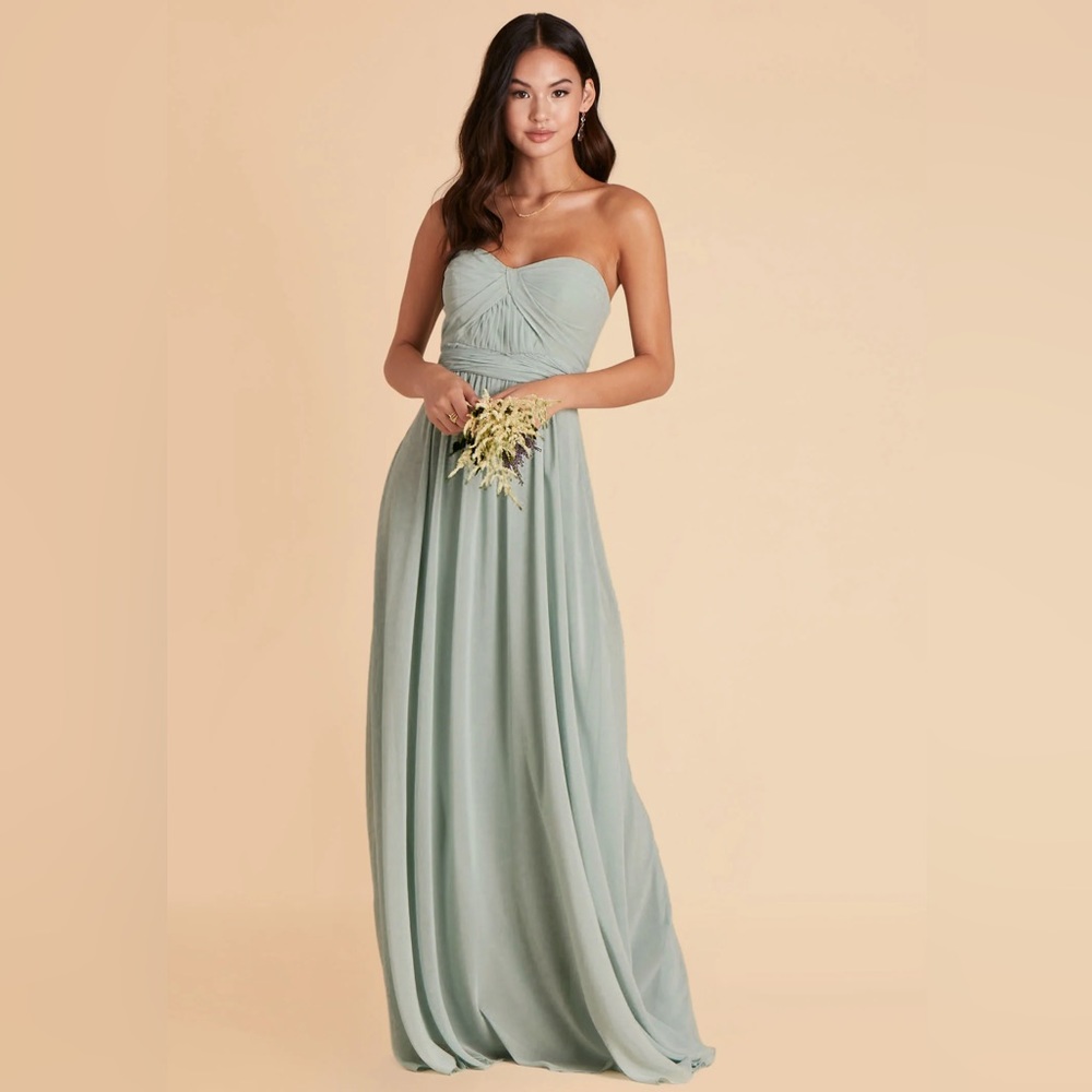 Birdy Grey GRACE CONVERTIBLE DRESS CHIFFON SAGE XS NWT NEW Bridesmaid No Slit - Picture 2 of 6